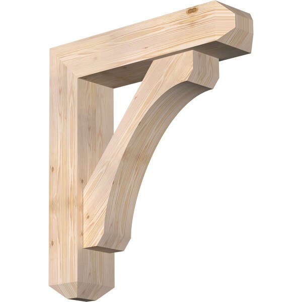 Ekena Millwork Legacy Craftsman Smooth Bracket w/ Offset Brace, Douglas Fir, 7 1/2"W x 32"D x 36"H BKT0806X32X36LEC04SDF - main